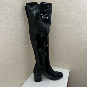 Stuart Weitzman Patent Leather Over The Knee Boots, size 8.5